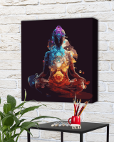 Картина по номерам с красками металлик Гармония (АМ-0606) 40*40 см