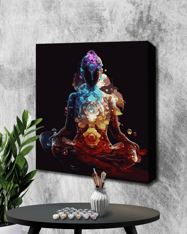 Картина по номерам с красками металлик Гармония (АМ-0606) 40*40 см