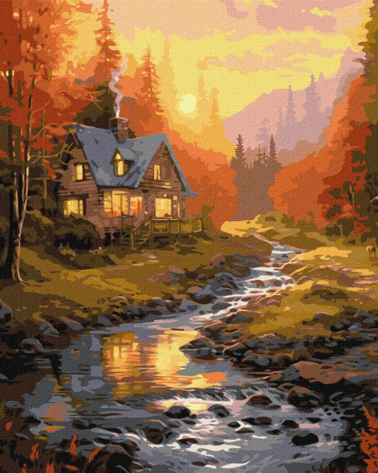 Картина по номерам Солнечная долина. Пейзаж 40*50 см Идейка KHO 6327
