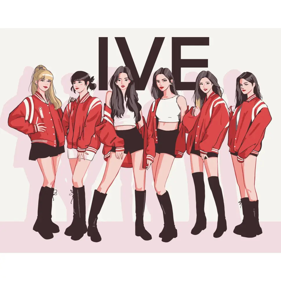 Картина по номерам IVE.K-pop группа 40*50 см Art Craft 10075-AC
