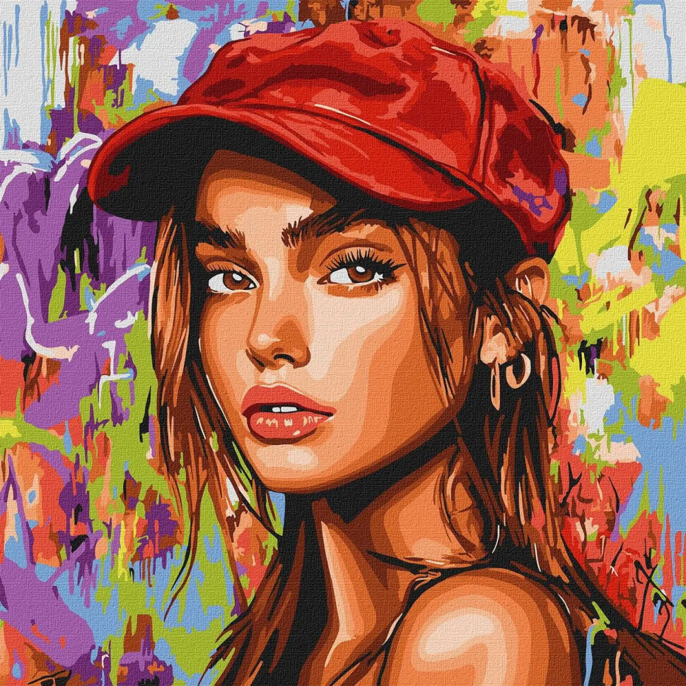 Картина по номерам Люди. Девушка арт. 40*40 см Идейка KHO 8600