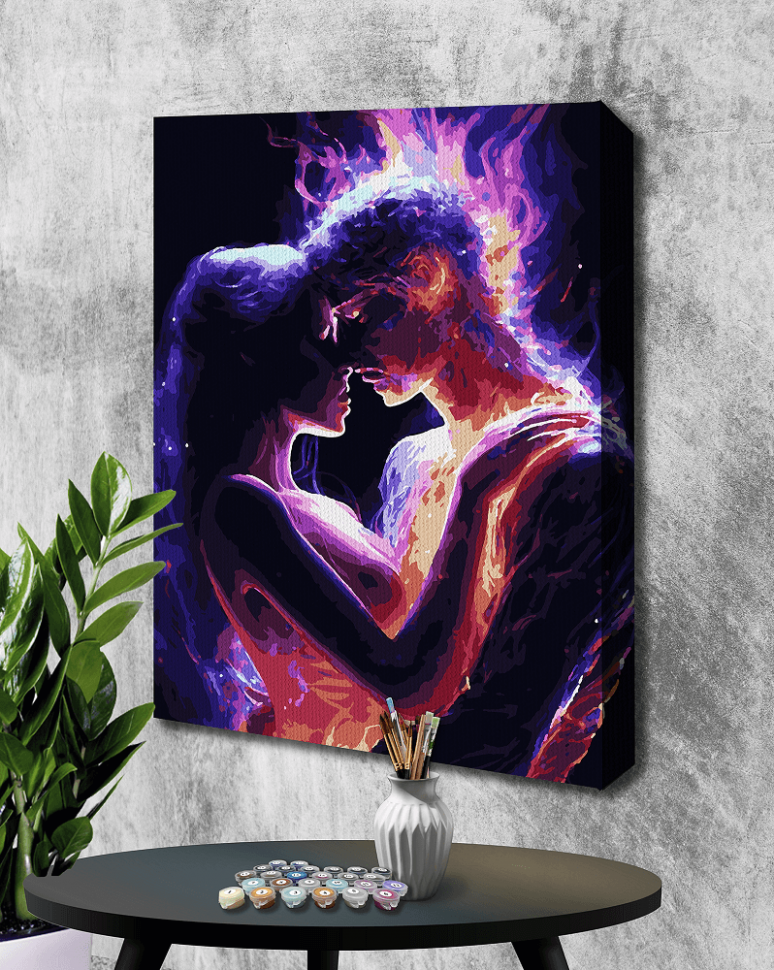 Картина по номерам с красками металлик Страстная любовь (АМ-0626) 40*50 см Картина по номерам с красками металлик Страстная любовь (АМ-0626) 40*50 см