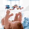 Картина по номерам "Первая игрушка" 40*50см