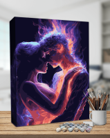 Картина по номерам с красками металлик Страстная любовь (АМ-0626-BIG) 60*80 см