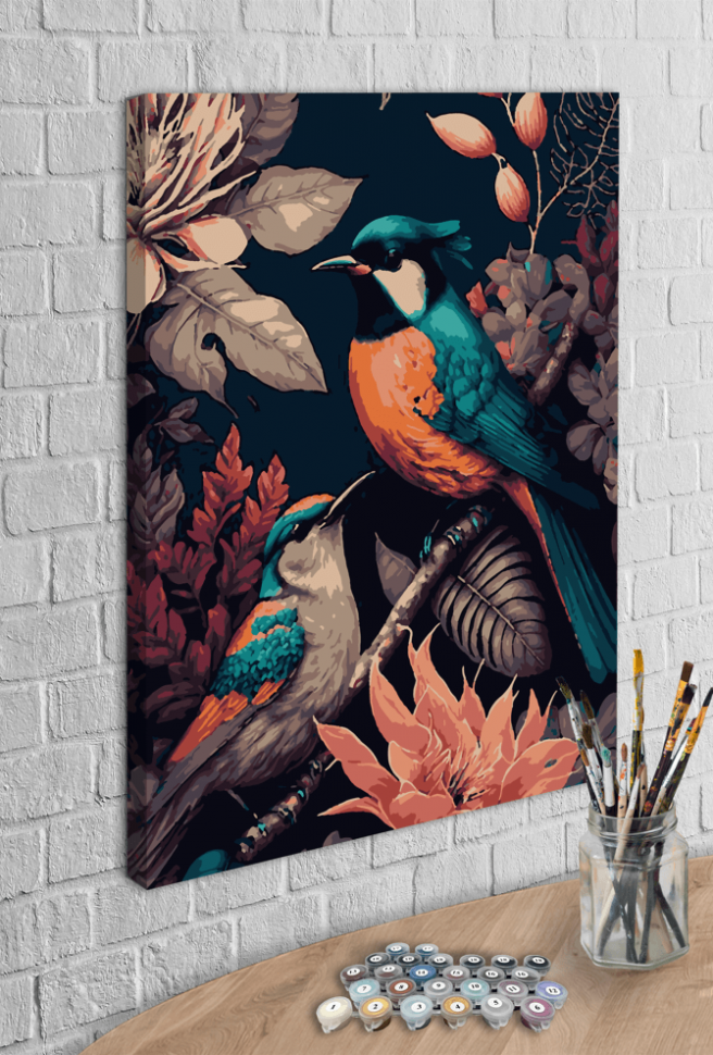 Картина по номерам с красками металлик Таинственный сад (АМ-0543м-BIG) 60*80 см