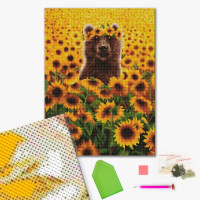 Алмазна мозаїка Сонячний ведмедик (DBS1200) Brushme 40х50 см