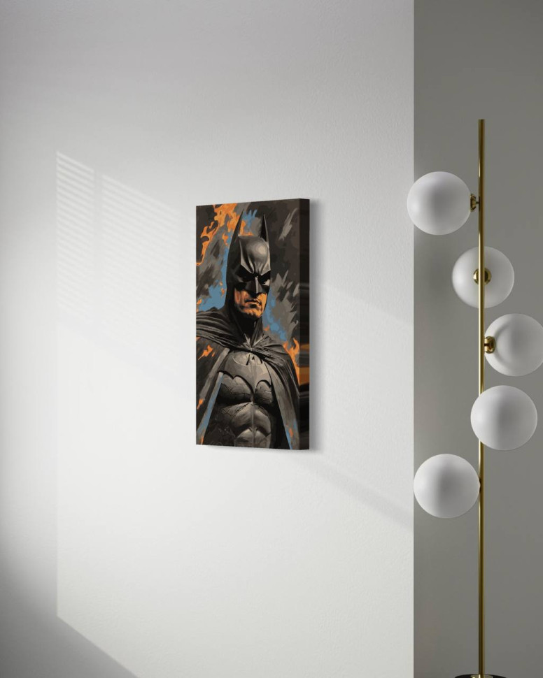 Картина по номерам с красками металлик (Бетмен) (на 3D подрамнике) (RM-0841) 40*70 см Картина по номерам с красками металлик (Бетмен) (на 3D подрамнике) (RM-0841) 40*70 см