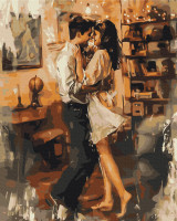 Картина за номерами В обіймах кохання (BS53918) Brushme 40x50 см