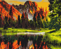 Картина за номерами Захід сонця в гірській долині (BS3348) Brushme 40x50 см