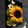 Картина по номерам с красками металлик Подсолнух (АМ-0685-BIG) 60*80 см