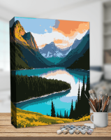 Картина по номерам с красками металлик Удивительный рассвет (АМ-0633-BIG) 60*80 см