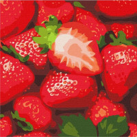 Картина по номерам Сочная клубника 25*25см KHO5648