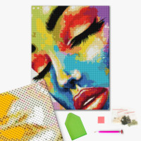 Алмазная мозаика Женщина в красках (DBS1001) Brushme 40х50 см
