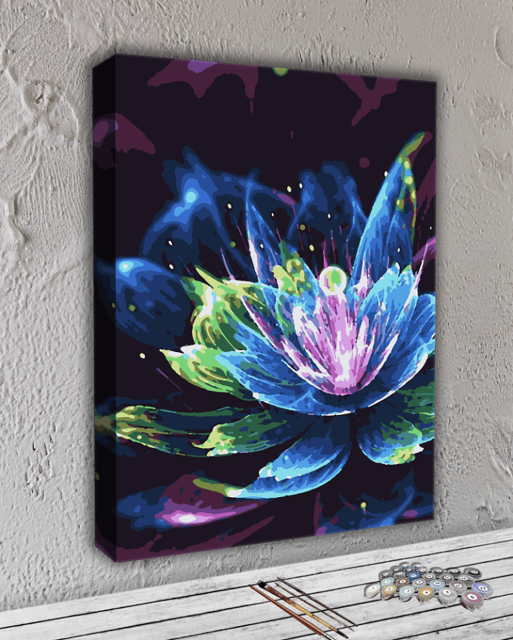 Картина по номерам с красками металлик Водяная лилия (АМ-0604-BIG) 60*80 см