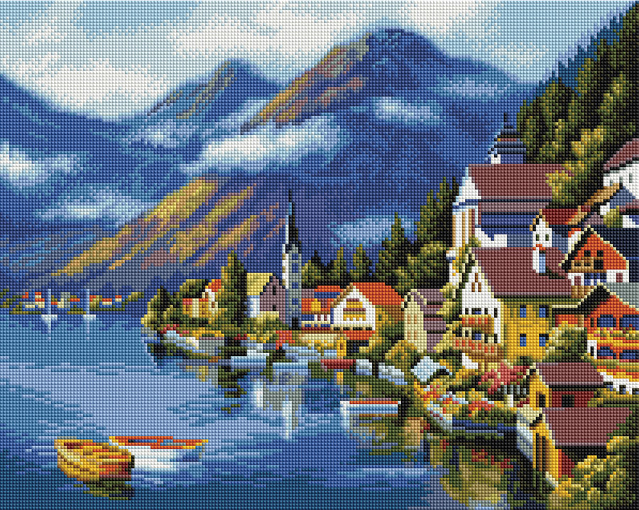 Алмазная мозаика Летний Гальштат (GF230) Brushme 40х50 см