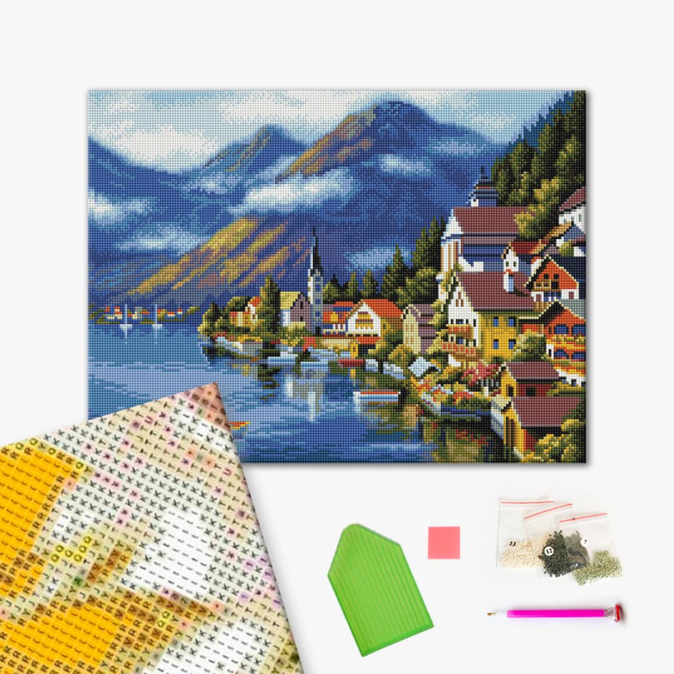 Алмазная мозаика Летний Гальштат (GF230) Brushme 40х50 см