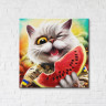 Постер на полотні - Котик-Херсон (готова картина) 30x30 см (CN53260S)