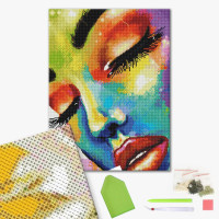 Алмазная мозаика Женщина в красках (GF4805) Brushme 40х50 см