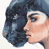 Картина по номерам ArtStory Девушка и пантера 40*50см