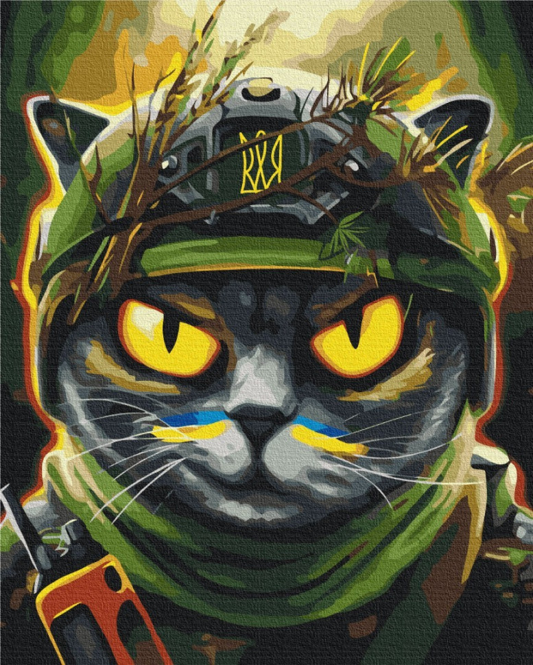 Картина за номерами Котик розвідник (PBS53311) Premium Brushme 40x50 см