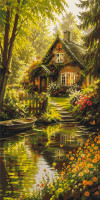 Картина по номерам Пейзаж. Лесная сказка © 40*80 см Оригами LW 5242