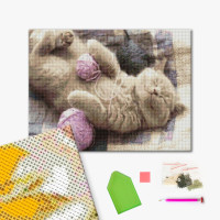 Алмазная мозаика Котенок с клубочком (DBS1020) Brushme 40х50 см