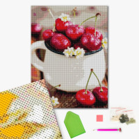 Алмазна мозаїка Стиглі черешні (DBS1102) Brushme 40х50 см