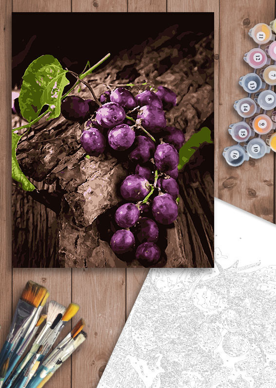 Картина по номерам Виноград (АМ-0299) 40*50 см