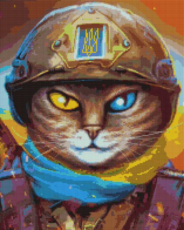 Алмазная мозаика Котик защитник (DBS1034) Brushme 40х50 см Алмазная мозаика Котик защитник (DBS1034) Brushme 40х50 см