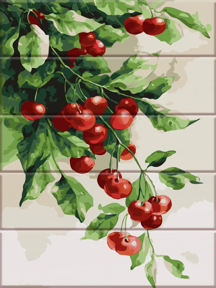 Картина по номерам на дереве Вишня (ASW250) 30*40 см