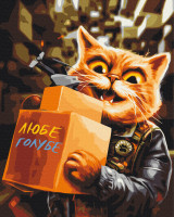 Картина за номерами Котик волонтер (BS53948) Brushme 40x50 см
