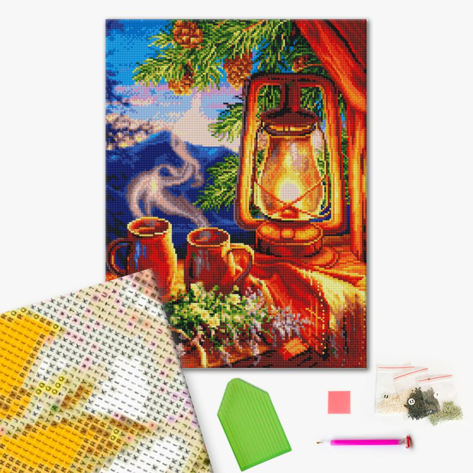 Алмазная мозаика Уют (GF5447) Brushme 40х50 см