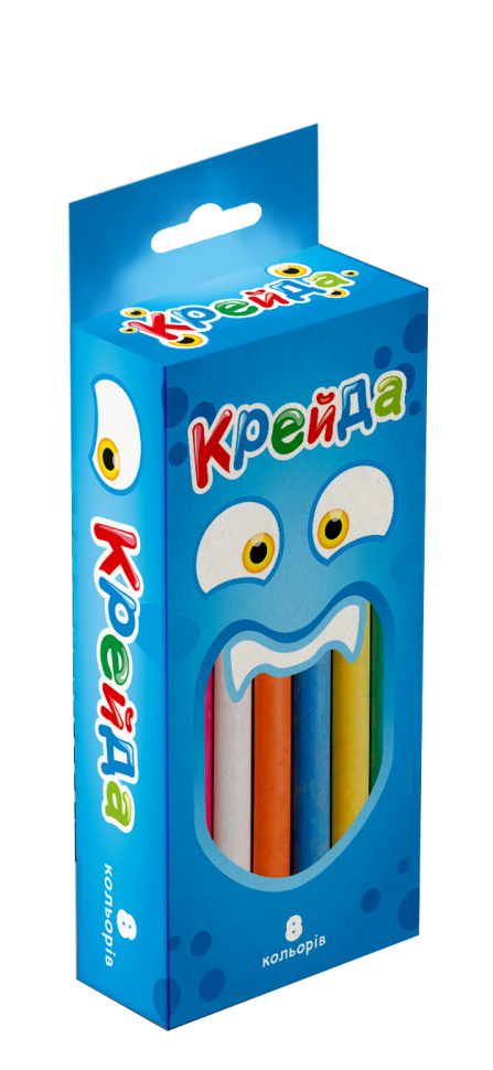 Крейда Маленька кругла - 8 штук Strateg різнокольорова (50105)
