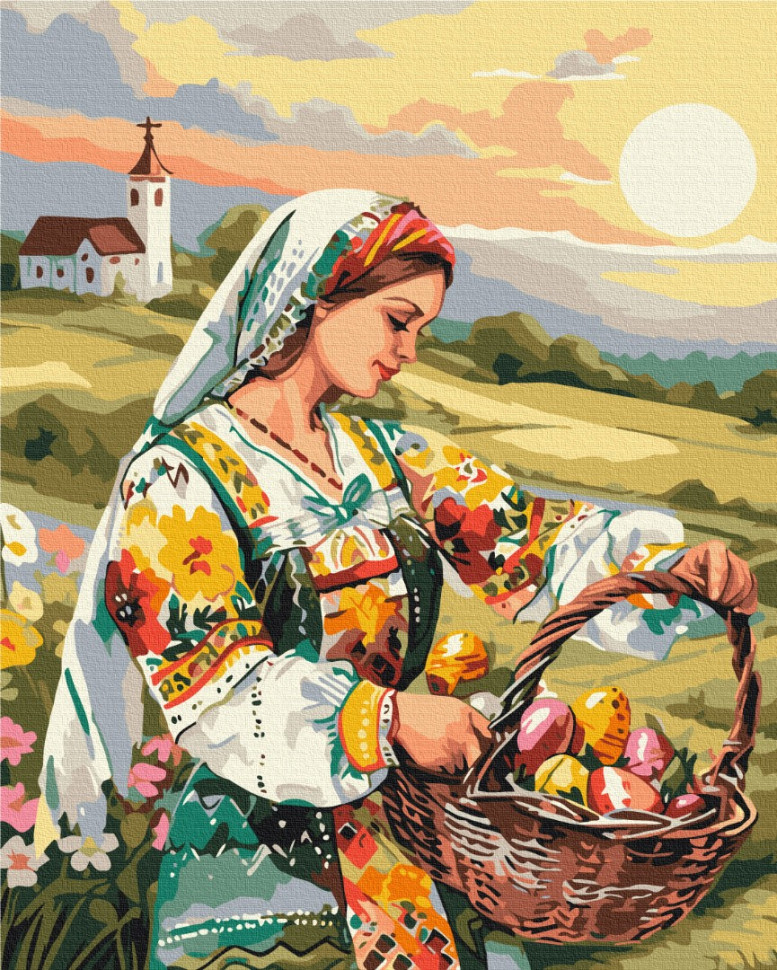Картина за номерами Пасхальний світанок (PBS53945) Premium Brushme 40x50 см