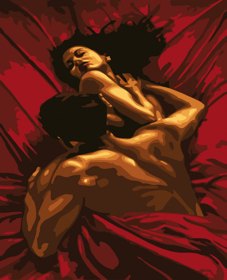 Картины по номерам Двое в постели (PNX6806) Artissimo 50*60 см